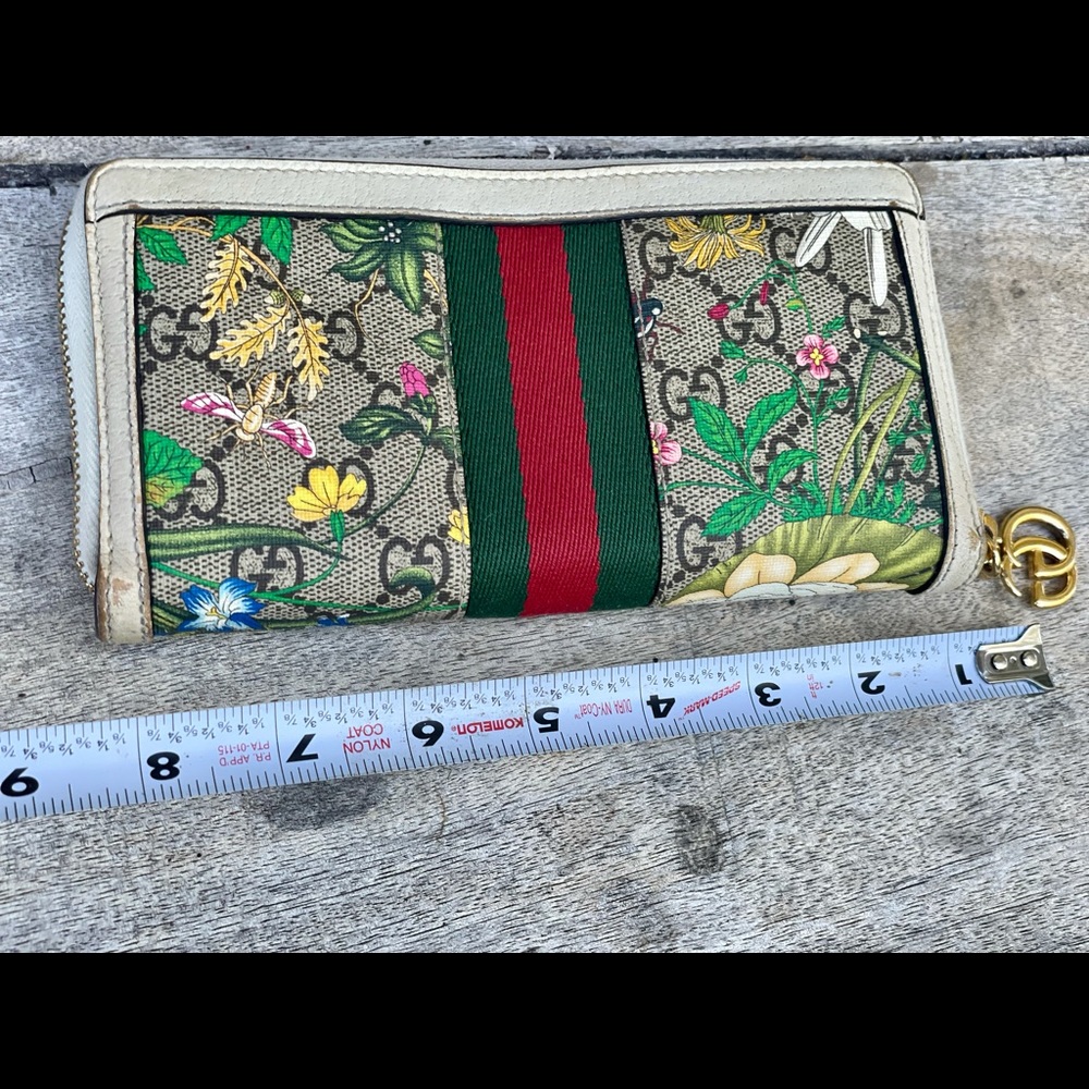 Authentic Gucci Ophidia Monogram Flora Zip Around Wallet Gorgeous! - Picture 8 of 11